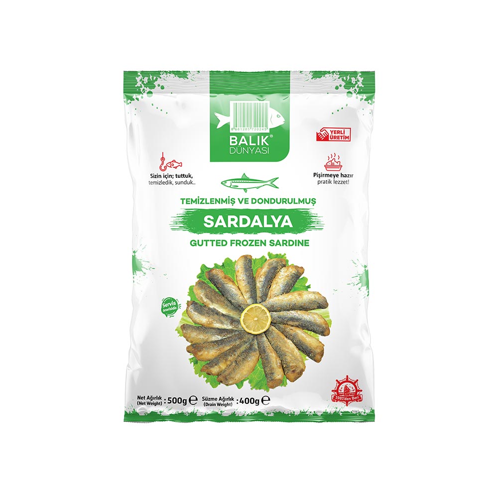 Dondurulmuş Temizlenmiş Sardalya Dondurulmuş Temizlenmiş Sardalya